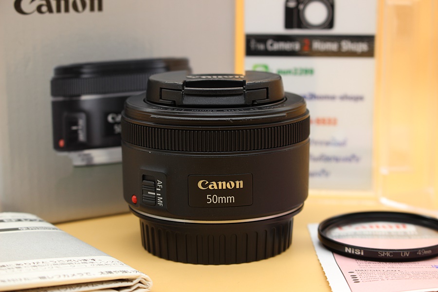 ขาย Lens CANON EF 50mm F1.8 STM อดีตประกันศูนย์ สภาพสวย  ไร้ฝ้า รา ตัวหนังสือคมชัด อุปกรณ์ครบกล่องแถม Filter  อุปกรณ์และรายละเอียดของสินค้า 1.Lens CANON EF
